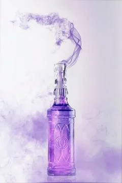 Purple magic wizards potion Stock Photos