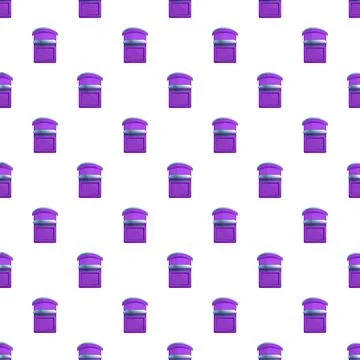 Purple mailboxes forming a seamless post delivery pattern イラスト素材