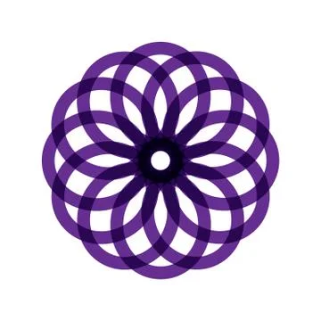 PURPLE MANDALA Stock Illustration