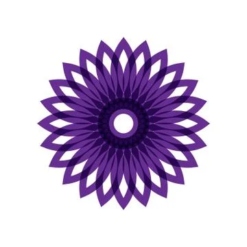PURPLE MANDALA Stock Illustration
