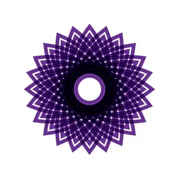 PURPLE MANDALA Stock Illustration