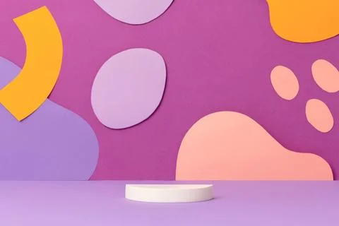 Purple memphis product backdrop, cute colorful design Illustration