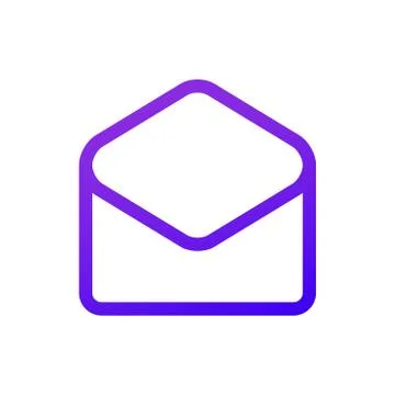 Purple message icon in the circle. Thin line. Stock Illustration