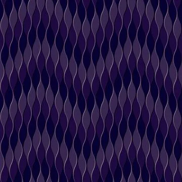 Purple metallic  seamless pattern with vertical curvy  lines.  Stock Illustration