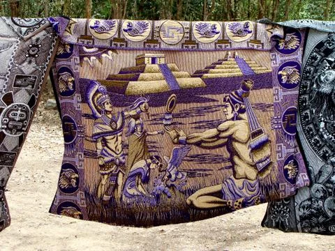 Purple Mexican Tapestry Stock Photos