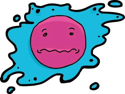Purple Miserable Face Avatar Illustrazione stock