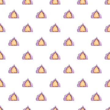 Purple mochi sweets seamless pattern background イラスト素材