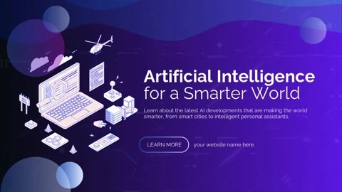 Purple Modern Animated Artificial Intelligence Video Stock Footage 317930637