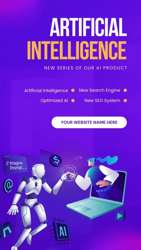 Purple Modern Artificial Intelligence Mobile Video Stock Footage 317930646