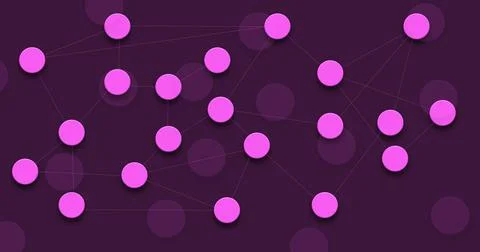 Purple modern global technology background for art design Stock Illustration