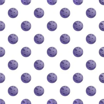 Purple moons forming seamless space pattern on white background 스톡 일러스트