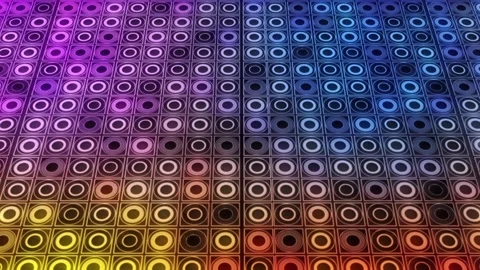 Purple mosaic pattern from circles animation background, circle grid shapes Stock Footage 150362617