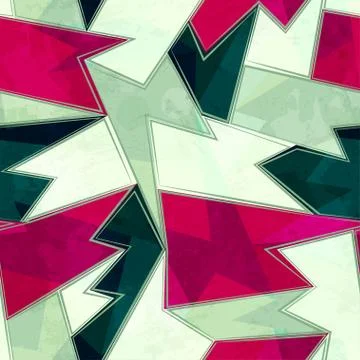 Purple mosaic seamless pattern Stock Illustration