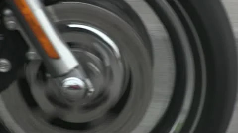 Purple motorcycle driving by Stock Footage 10902573
