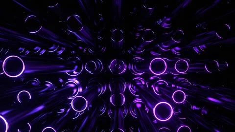 Purple Moving Cylinders Background VJ Loop l 4K Stock Footage 344097109