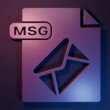 Purple MSG file document. Download msg button icon isolated on purple-blue .. 스톡 일러스트