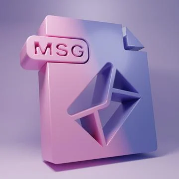 Purple MSG file document. Download msg button icon isolated on purple backg.. Illustrazione stock