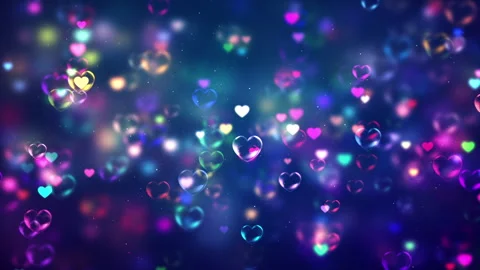 Purple Multicolored Gradient Heart Abstract Background Stock Footage 338446491