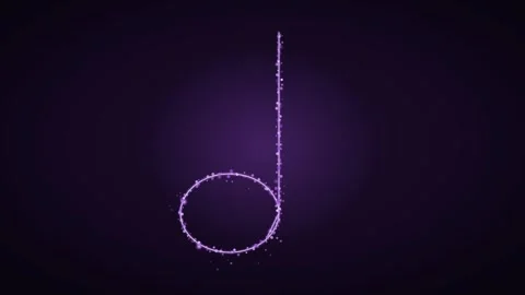 Purple Music Note Particles Background Loop Video stock 342629816