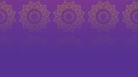 Purple Navratri Background Motion Graphics with Golden Mandala Border Design. Stock Illustration