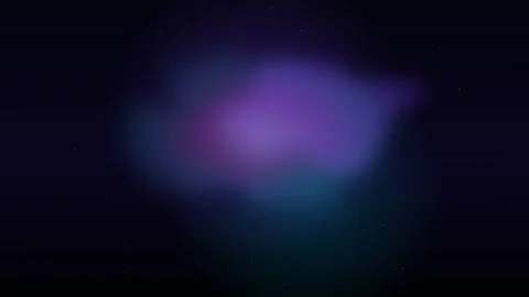 Purple nebula cloud drifting in deep space among shining stars Stock Footage 335936844
