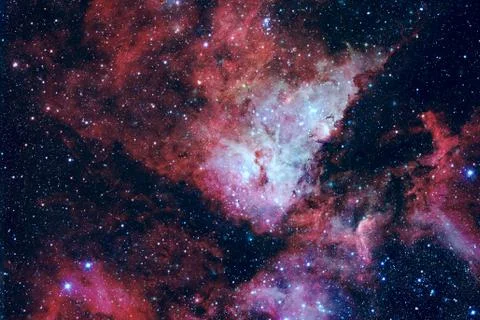 Purple nebula in outer space. Elements of this image furnished by NASA Stock Illustration