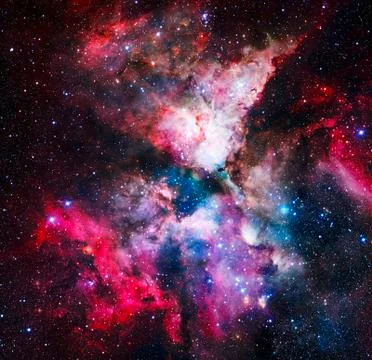 Purple nebula in outer space. Elements of this image furnished by NASA イラスト素材