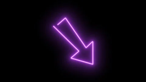 Purple Neon Arrow Sign Direction Light Bolt Symbol Video Animation Background Stock Footage 336427461