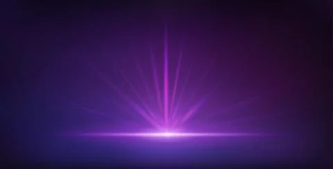 Purple Neon Background with Bright Ray Halo Stock Illustration