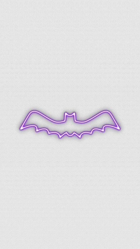 Purple Neon Bat Flickering Loop Animation for Halloween Stock Footage 341657606