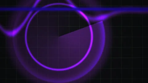 Purple Neon Circle Light Design Element. Stock Footage 340040890