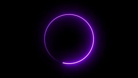 Purple Neon Circle Loading Indicator abstract animation Stock Footage 317452963