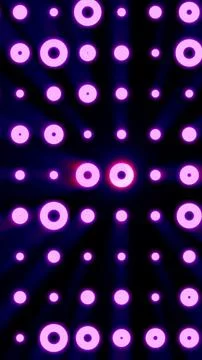 Purple neon dot grid with glowing circular lights and futuristic geometric .. 库存插图