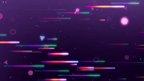 Purple neon dynamic background with seamless looping effect Stock Footage 328498817