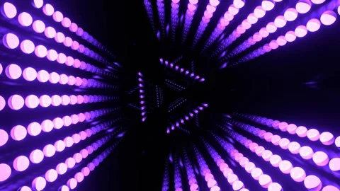Purple Neon Electronic Light Panel in the Infinite Tunnel Background VJ Loop Stock Footage 337926129