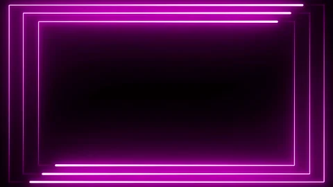Purple neon frame on black background. 4K 60Fps stock videos Stock Footage 219195082