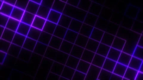 Purple Neon Grid Motion Background Loop with Cyberpunk Technology 스톡 동영상 345865415