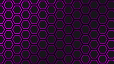 Purple neon honeycomb geometric pattern moving background for modern graphi.. Stock Footage 342440301
