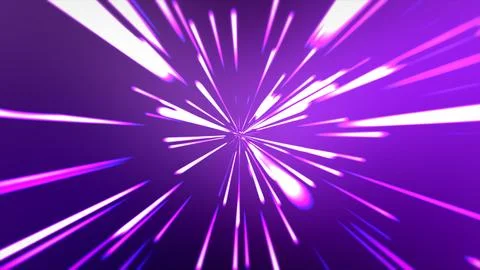Purple Neon Hyperspace Light Trails Blur Stock Illustration