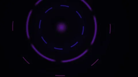 Purple Neon Light Circle Animation. Stock Footage 340040805