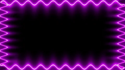 Purple Neon Light Frame Background Stock Footage 284403057