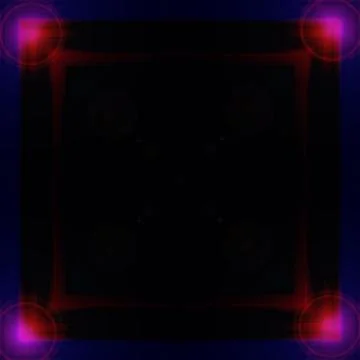 Purple Neon Light Frame – Glowing Square Border Effect Stock Illustration