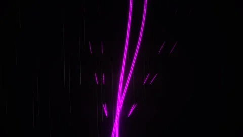 Purple neon light trails on black background. Stock Footage 337492014