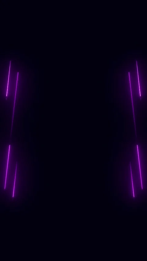 Purple neon lines vertical background animation glowing in the dark Video stock 321377604
