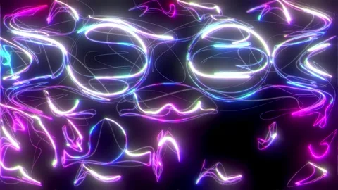Purple Neon Lines VJ Loop Stock Footage 326745273