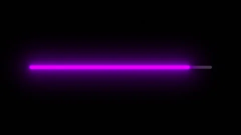 Purple Neon Progress Bar Loading Indicator With Gray Track On Black Background Stock Footage 326461991