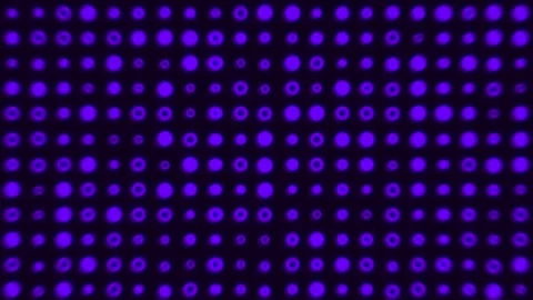 Purple neon ring grid motion background seamless loop video Stock Footage 345308645