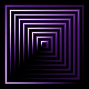Purple neon square vector background Stock Illustration