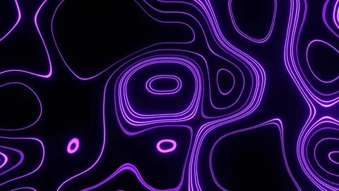 Purple Neon Topographic Pattern Background VJ Loop in 4K Stock Footage 344100087