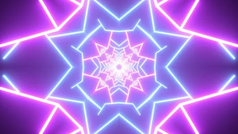 Purple Neon Tunnel. Vj Loop Video stock 155016424